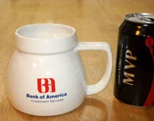 [BANK OF AMERICA] "INVESTMENT SERVICES", [JUMBO] Ceramic Coffee Cup / Mug, VINT