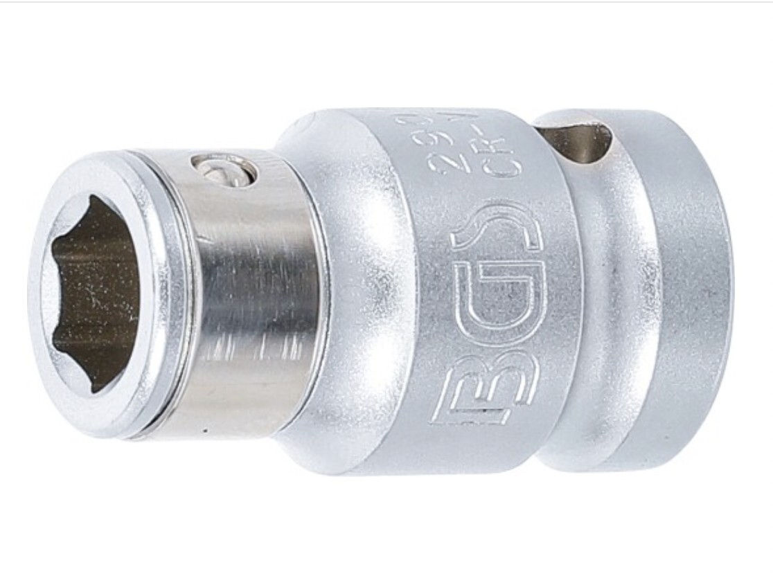 Adattatore Sfera Fermo Quadrato 12.5mm 1/2 " A 6pans 10mm 3/8 " BGS Technic