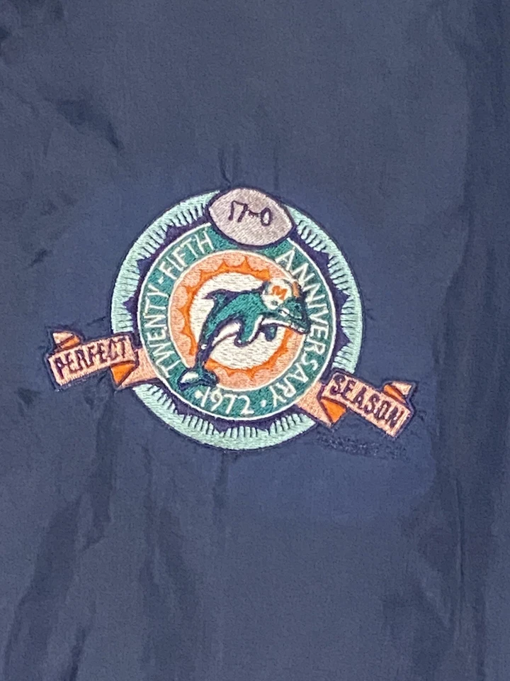 1997 Pro Player Jacket Men Size XL 1972 Miami Dolphins Perfect Season Coat - Image 3 of 4