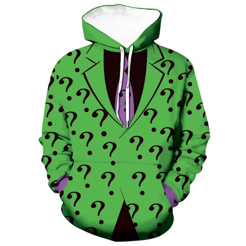 Batman Gotham Knight Riddler 3D Hoodie T-shirts Superhero Sweatshirt Jacket Coat - Picture 16 of 17