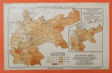 KRIMINALSTATISTIK Kriminalität  Deutschland Deutsches Reich  LANDKARTE 1905