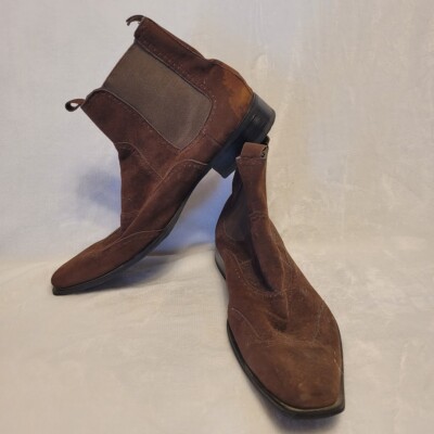 BANANA BLUES ANKLE BOOTS RUSTIC LEATHER MENS BROWN Size 9 Banana Blues Mens Chelsea Pull On On Suede Ankle Boots Brown  main image 2