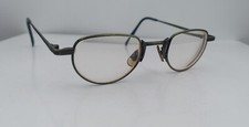 Vintage Freudenhaus Izumi Green Oval Metal Sunglasses Japan FRAMES ONLY