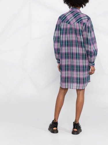 Isabel Marant Etoile Britany Femmes à Carreaux Imprimé Coton Chemise Robe M 36 - Photo 5 sur 11