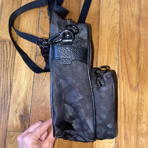 Lululemon Now & Always Mini Convertible Crossbody Backpack Purse Bag Black Camo - Picture 6 of 13
