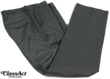 Marc Anthony Gray Slim Fit Dress Pants Polyester Blend Flat Fronts 34" X 32"