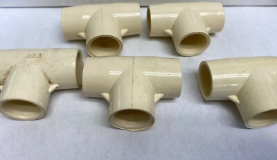 5 Genova 1/2'' x 1/2'' x 1/2'' hole size CPVC Tees 51405 - NEW OLD STOCK 