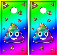 Emoji Cornhole Board Wraps FREE LAMINATION 3465