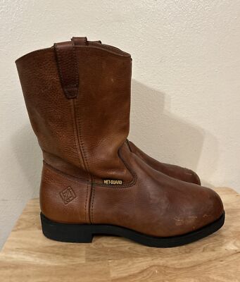 Lehigh Steel Toe Work Boot Mens Size 12 Brown Leather Waterproof  Boot - 5584