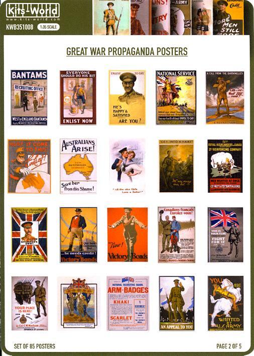 Kits World Decals 1/35 GREAT WAR PROPAGANDA POSTERS Peel & Stick | eBay