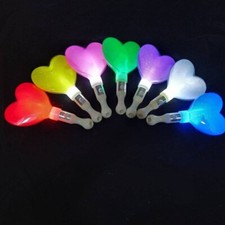 Love Glow Stick, LED Flashing Stick, Heart-shaped Light-up Stick , 6 Pack