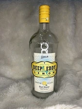 Deep Eddy Lemon EMPTY Glass Bottle 1.75L PREWASHED with ALL Outside Labels