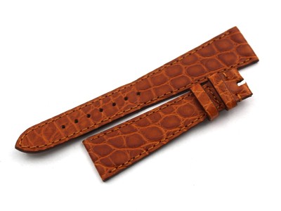 Cinturino Orologio Vero Coccodrillo Marrone Gold 20/14mm Accessori