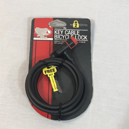 Bell Key Cable Bicycle Lock 2 Keys Heavy Duty Steel Cable 5ft x 8mm