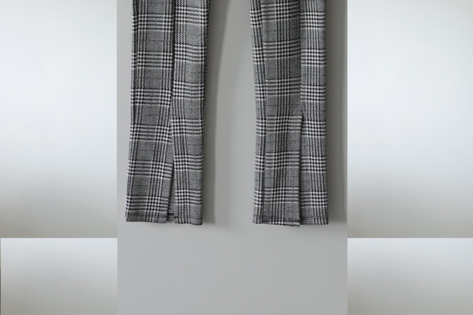Pull & Bear Check Pants with Split in Front Size S - image 7