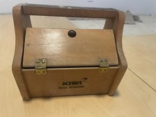 Kiwi Shoe Shine Groomer Wooden Box Case Foot Rest