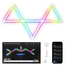 9Pcs Smart LED Bars WiFi BT RGB 44Scenes Voice Control DIY Linkable