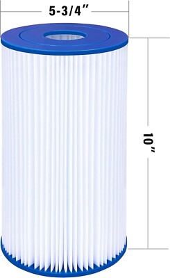2 Pack  Cryspool Type B Filter Compatible with 29005E, Easy Set Above Ground