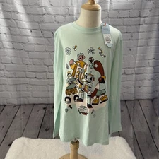 Cat and Jack Kids Long Sleeve Robot Graphic Pullover Cotton Blend Tee NWT M 8/10
