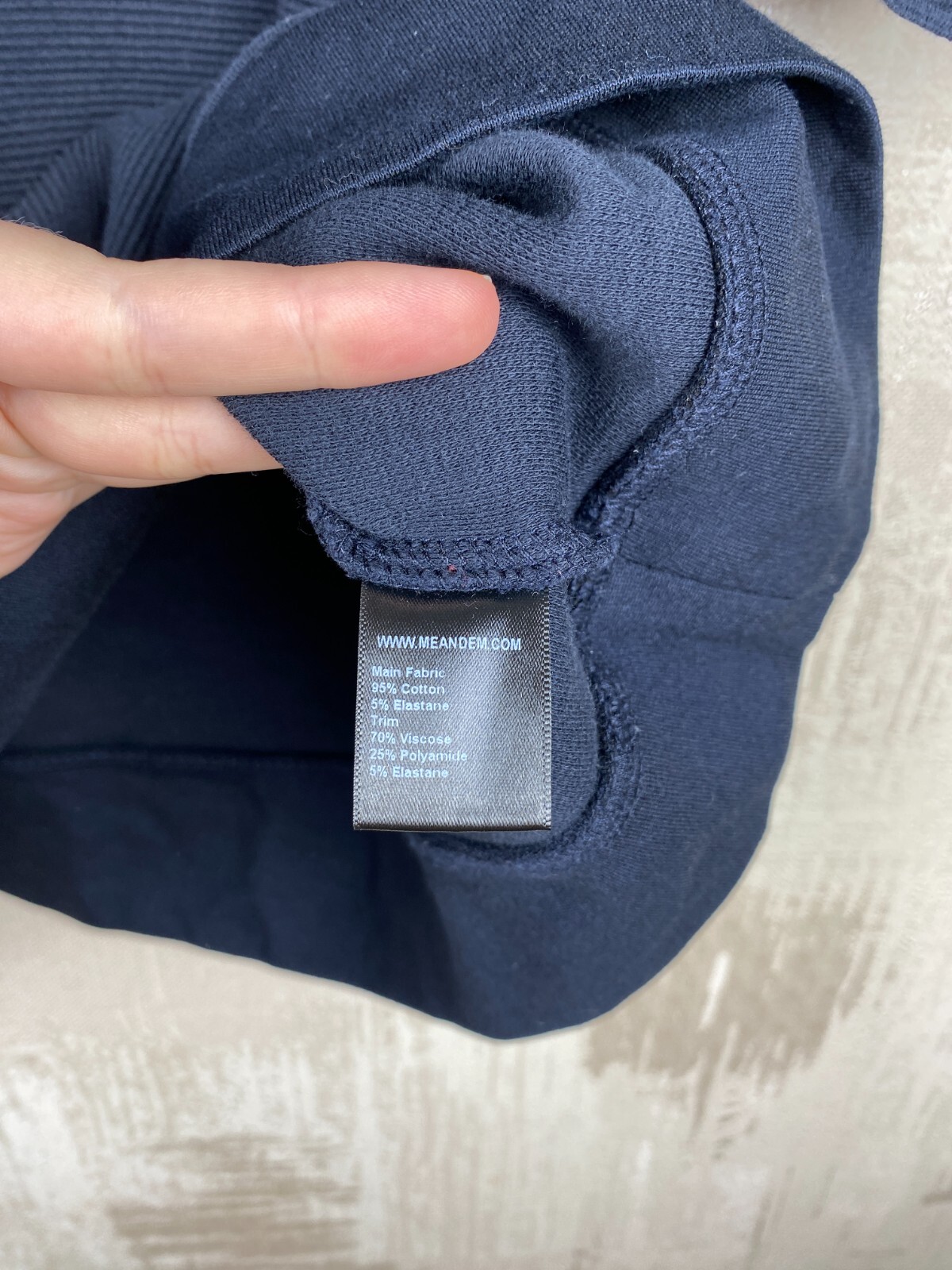 Me+Em Black Cotton Solid Basic Textured Striped T… - image 7