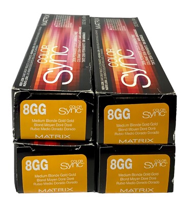 4-Matrix Color Sync 8GG Medium Blonde Gold Gold Demi-Permanent Hair Color 2 oz