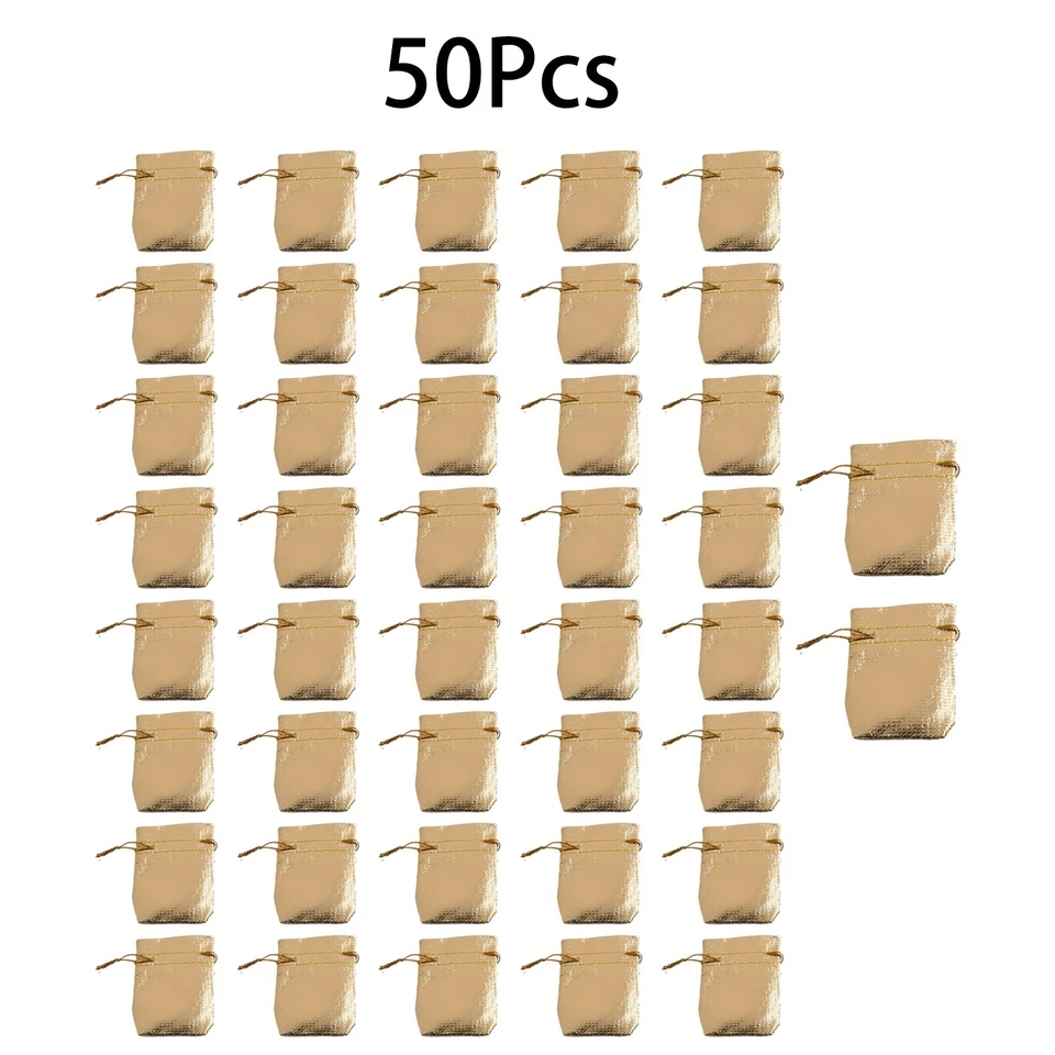 New Year's Organza Bags Xmas Decoration Jewelry Drawstring High Quality - Image 4 of 4