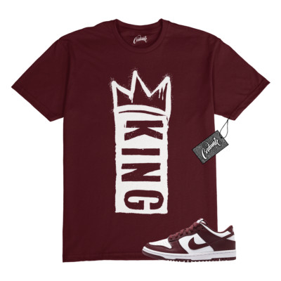 Dunk Team Red White Low Maroon Burgundy T Shirt Match K1