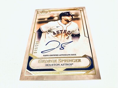 George Springer 2021 Topps Tier One Gold Certified Talent Autograph #/200