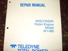WISCONSIN ROBIN ENGINE W1-080 REPAIR MANUAL