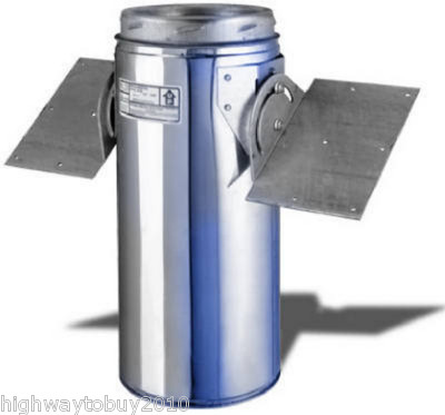 Selkirk 206420 6'' 6T-RSP Wood Stove Chimney Pipe Roof Support Package