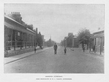 ALDERSHOT Militärstadt wegen Burenkrieg verlassen - Antikdruck 1899