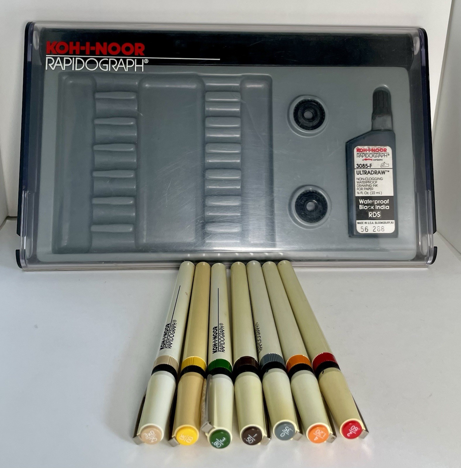 Koh-I-Noor Rapidograph 3165-SP-7 Set of 7 Technical Pens