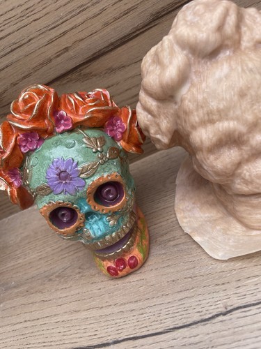 Molde Goma Látex Día de Muertos Rosa Corona Calavera Novia Molde Halloween Último 1 - Imagen 3 de 10