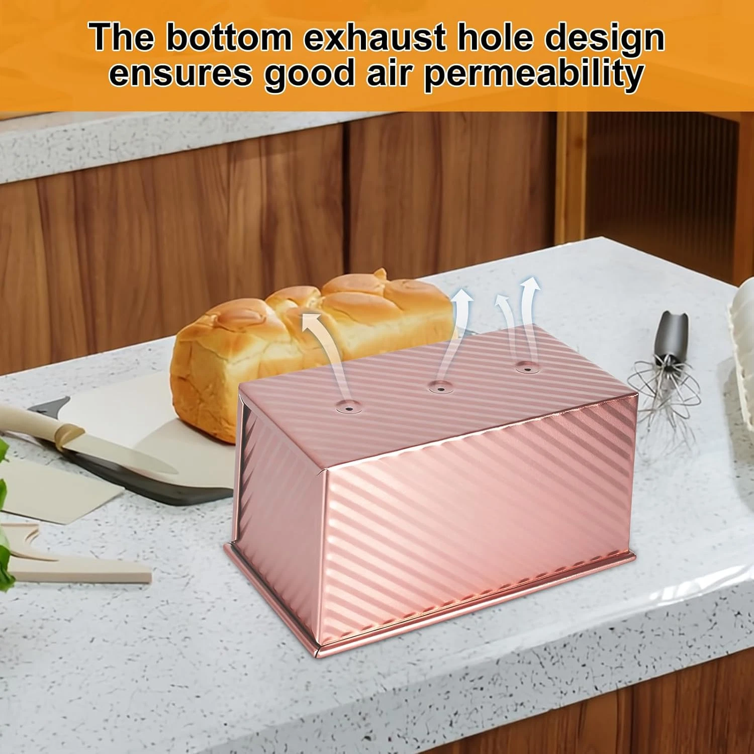 2 PCS Pullman Loaf Pan Lid 2.2 LB/1 LB Sandwich Bread Loaf Pan Non-Stick Bread
Opens in a new window