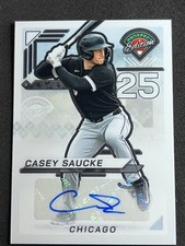 2025 PANINI PROSPECT EDITION CASEY SAUCKE HOLO PROSPECT AUTO #65