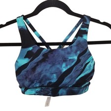 Lululemon Sports Bra Strappy Sports Bra Women 4 Blue Wireless Bra Athletic Yoga