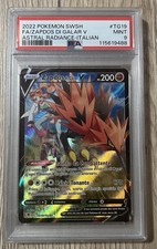 Carte Pokemon Psa 9 Zapdos di Galar V TG19/TG30 Lucentezza Siderale Full Art