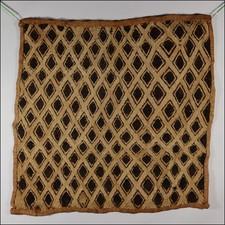 66552) Raffia-Matte Shoowa Kuba Kongo Afrika AFRIKANISCHE KUNST