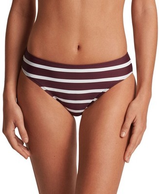 $75 Lauren Ralph Women's Striped Hipster Bikini Bottoms 8 pmy1426c