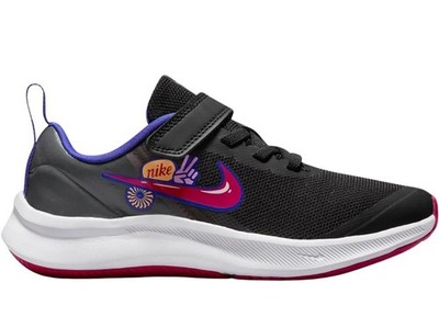 Nike Star Runner 3 SE PSV Shoes Black Pink Rise Girls Youth Size 3Y DJ4697-013