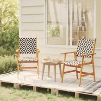 GartenstüHle 2Er Set Massivholz Akazie Terrasse Balkon Outdoor
