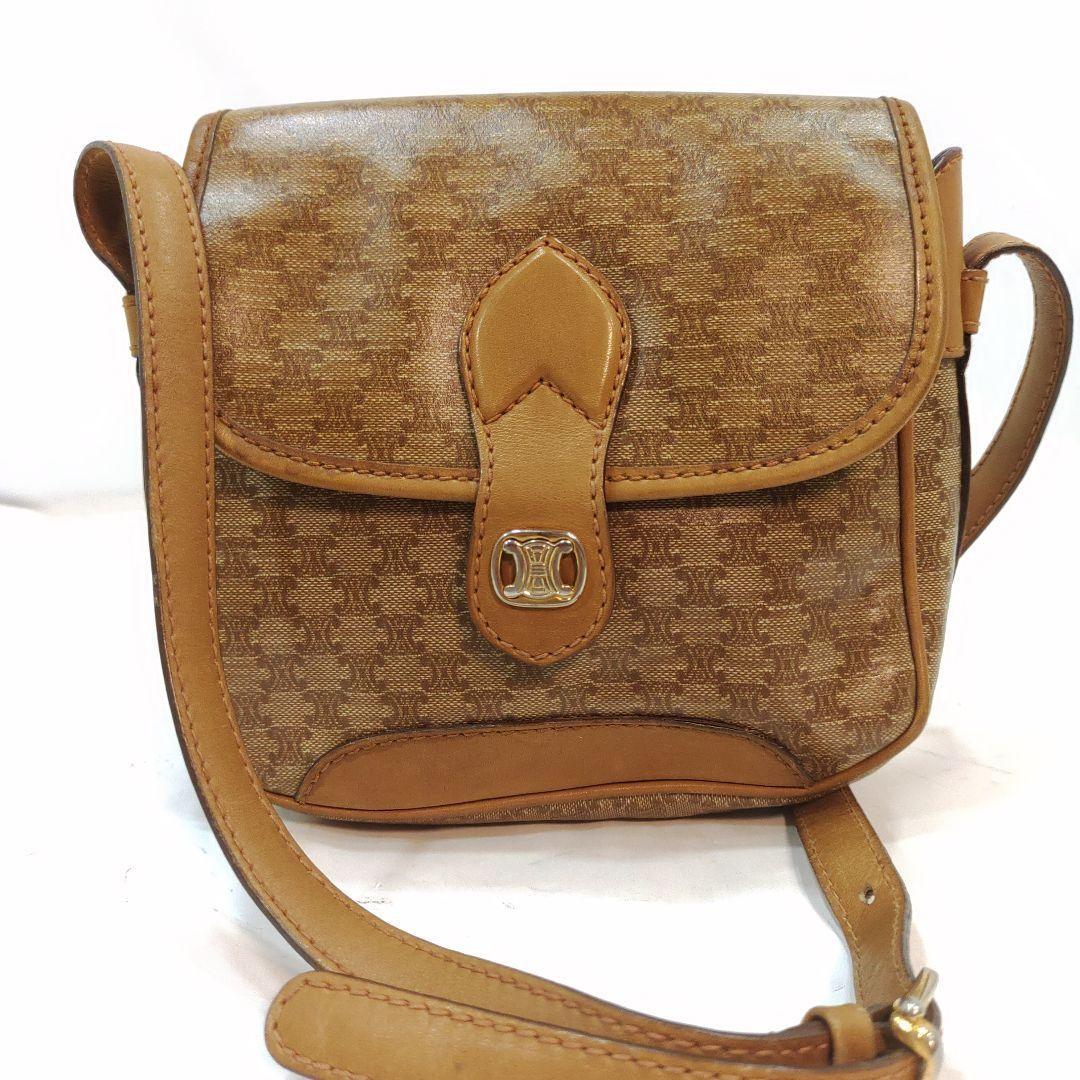 Celine Macadam Shoulder Bag in Brown PVC Authentic G05162316