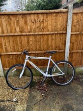 Adult Mountain Bike – White/Orange/Black – Shimano – Used