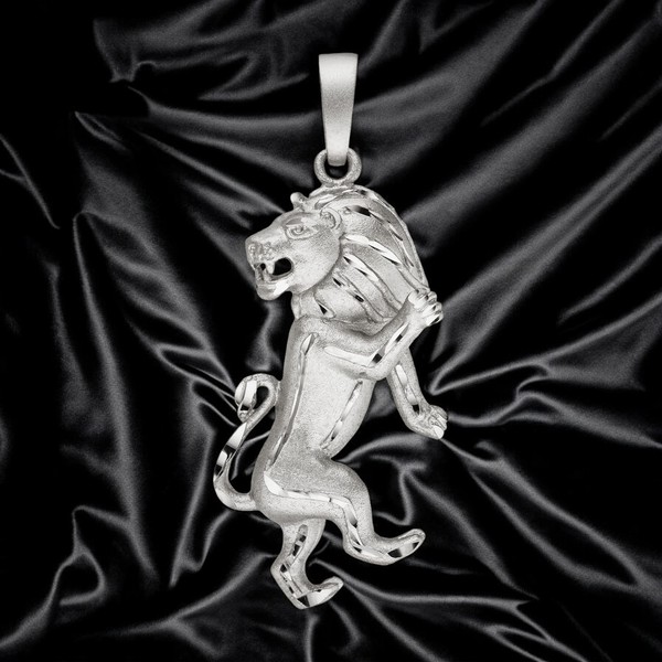 AnhäNger Sternzeichen LöWe 925 Sterling Silber Teil Matt SternzeichenanhäNger-image