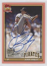 2017 Topps Archives Fan Favorite 1991 Peach 144/150 John Smiley #FFA-JS Auto s1i