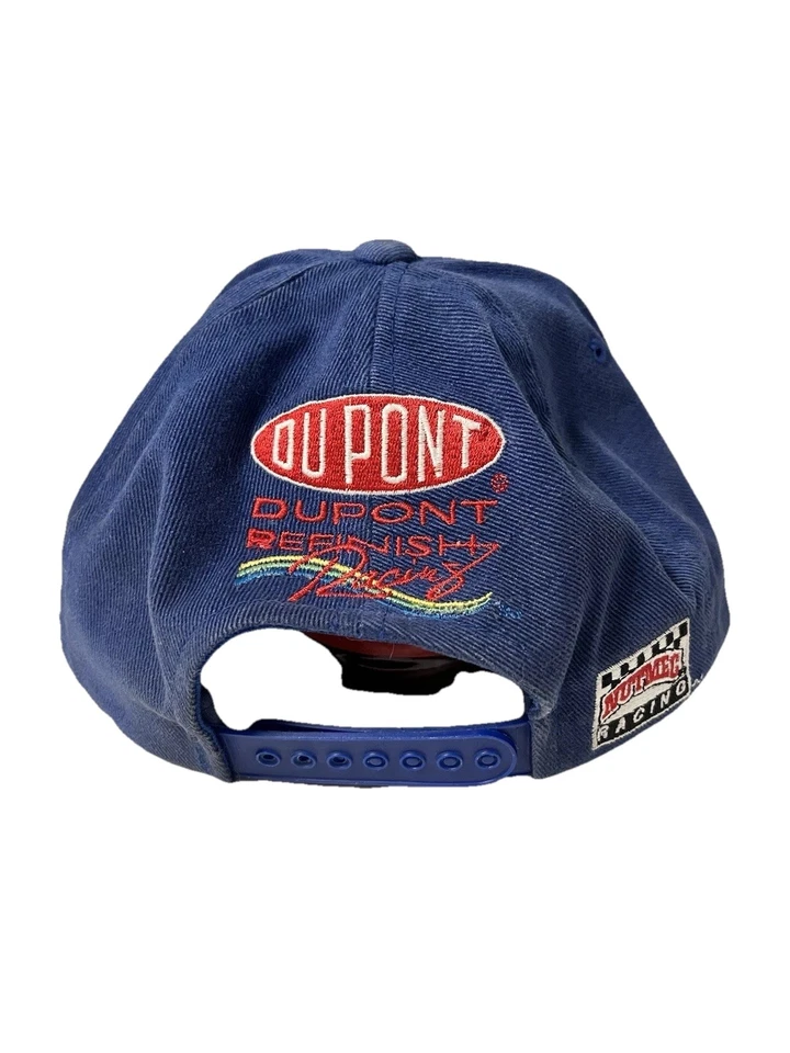 Vintage 90s Y2K Jeff Gordon SnapBack Blue Trucker Hat NASCAR #24 Nutmeg Racing — 第 4/4 张图片
