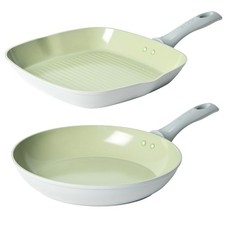 Salter Frying Pan & Griddle Set Ceramic Non-Stick Coating PFAS-Free Induction