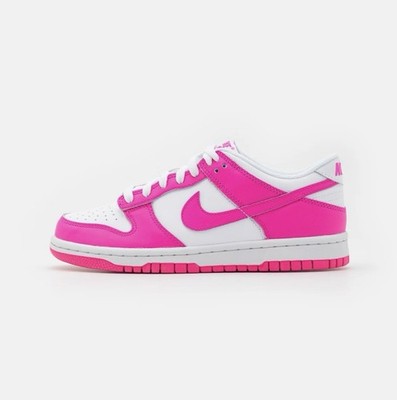 Nike Dunk Low GS - White Active Fuchsia Pink -  FJ0704-100 Sneaker - Gr. 38