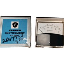 Vtg. Parker Instrument Corp. Ultra Thin Panel 250 Milliamperes Meter SB35