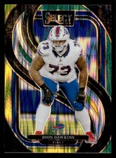 Dion Dawkins 2024 Panini Select Green & Yellow Prizm Shock #152 ESE